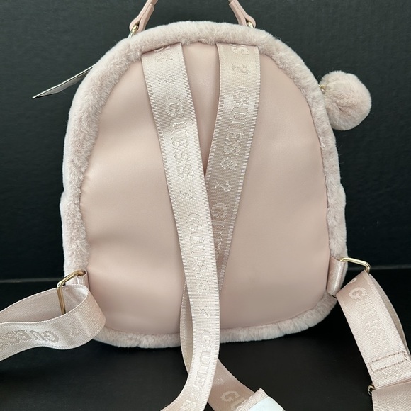 New Guess Blush Faux Fur Backpack